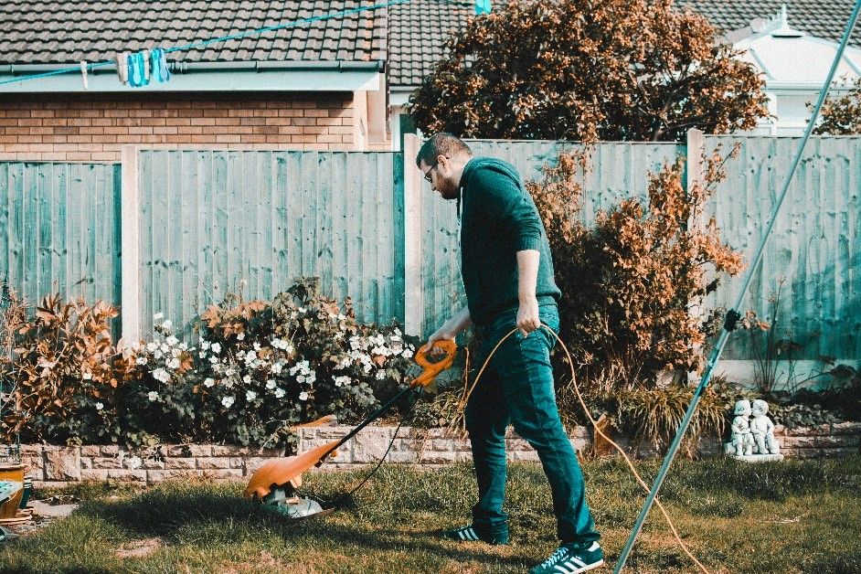Man with Leaf Blower